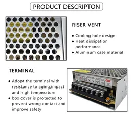 LED 전원 어댑터 AC 110V 220V ~ DC 12V 12W 15W 24W 36W 50W 60W 72W 100W 120W LED 스트립 조명 변압기 전원 공급 장치