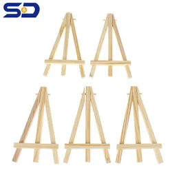 5pcs 8*15cm mini wood arsist tripod painting assel for photo postice jard display rovie ther