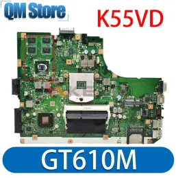 Moderboard K55VD A55V för ASUS K55VD A55V K55A Laptop Mainboard för ASUS K55VD A55V Moderkort GT610M Support i3 i5 Testad