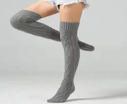 Women039s Cable Knit Taxa High Boot Meias Mingas de inverno extra longas Aquecedores de pernas sobre meias altas de joelho meias quentes de piso quente9814529