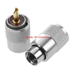 Plugue masculino uhf SL16 PL259 CONECTOR PL-259 Solda masculina UHF para RG58 RG142 LMR195 RG400 Adaptador de RF coaxial RG400 Entrega rápida entrega rápida