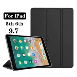 Tablet PC Cases Bags Funda Sleep Wake up For iPad 9.7 2017 2018 Cover PU Leather Tri-fold ebook Case For iPad 5th 6th Gen A1822 A1823 A1893 A1954 240411