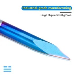 Xcan freze kesici 4mm shank 3 kenar piramit gravür bit 20 30 30 40 45 60 90 derece CNC Makine Yönlendirici bit gravür bit aracı