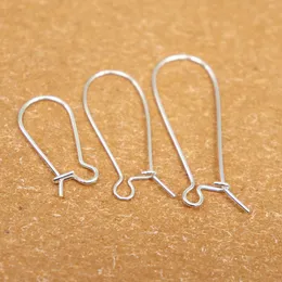 07mm Earring Hook Solid 925 Sterling Silver Ear Wire Hoop DIY Jewelry Making Accessories Supplies Kidney Shaped 1Pair Gold Color