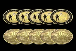 5pcs artesanato em homenagem à lembrança de 11 de setembro Ataques Bronze Coins de desafio colecionável Original Sopevenirs Gifts9722713