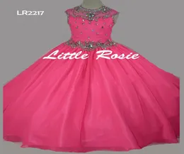 Beauty Fuchsia White Yellow Chiffon Beads Flower Girl Dresses Girls039 Pageant Dresses HolidaySbirthday Dressskirt Custom SIZ2549908