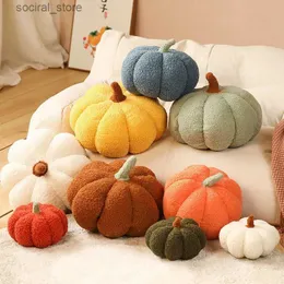 Animais de pelúcia de pelúcia Kawaii Plush Pumpkin Toys Pillow Food de pelúcia Super Soft Peluche Almofada de Halloween Decoração de Festas de Natal L411