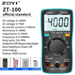 Zoyi ZT100 Multimeter Digital Multi Tester Back Light AC/DC Voltmeter Dioda FRES Wysyłka