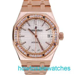 Male AP Wrist Watch Selvy Royal Oak Series 15451 ou Gold Rose Rose Gold Automático Swiss Famous Watch Sports Luxury Sports Watch com diâmetro