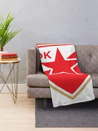 Moja Crvena Zvezda Beograd Serbian Love Delije Throw Blanket Luxury Brand Blanket Custom Blanket