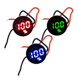 Mini Digital Voltmeter Voltage Tester Meter Red/Green/Blue LED Screen 7.4V 2S 12V 3S 15V 4S 24V 7S Battery Capacity Indicator