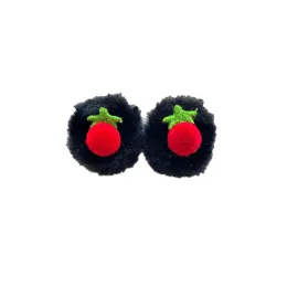 Clip di frutta carino per bambini Plush Cherry Hairpins Autumn and Winter Women's Hair Clip and Banger