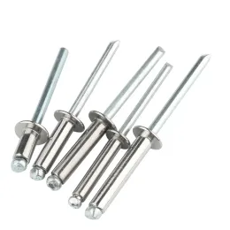 30-50Pcs Pop Rivets Aluminium M2.4 M3.2 M4 M4.8 Dome Head Blind Rivets Steel Shank Mandrel Exhaust Rivets Pull Nail