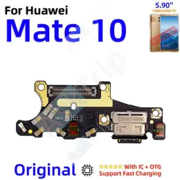 AIINANT BOTTOM LADDING USB Datum Dock Microphone Charger Flex Cable för Huawei Mate 9 10 20 Lite Pro Telefondelar