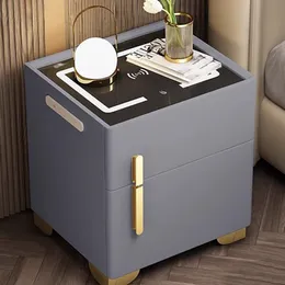 Aufbewahrung Schlafzimmer Nachttisch moderne minimalistische luxuriöse europäische Nachttischschublade Ästhetische Comodini -Kamera Da Setto Möbel