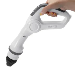 Holders MECO Electric Spin Scrubber Cleaner Power Cordless Tub and Tile Scrubber Handheld Cleaning Supplies with 3 Replaceable Brush Heads