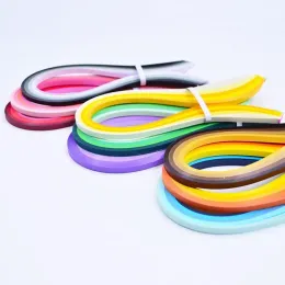 100pcs/lot quilling paper各種混合色折り紙紙幅3/5mm手作りアートワークフラワーディークラフト紙の装飾用品