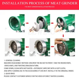 Meat Grinder 2200KW Commercial Chicken Bone Mincer Verticle Carrot Shredder Enema 220V