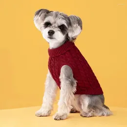 Ubrania dla psów ciepłe zimowe swetry miękki płaszcz wełniany dzianin