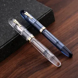 Majohn C4 Transparent Big Size Fountain Pen EF/F/M Nib Eyedropper Filling Ink Writing Gift Pen Office School Supplies Stationery