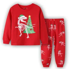 2020 소년 크리스마스 파자마 피하마 유아 여자 산타 pjs gecelik koszula nocna pajamas 키즈 animais dinosaurios pajama set295H9393294