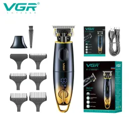 Clippers VGR Hair Clipper Cordless Hair Cutting Machine Professional Haircut Hair Trimmer Barber Digital Display Trimmer for Men V979