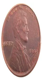 US One Cent 1955 Çifte Kalıp Bakır Coper Paraları Metal Zanaat Ölümleri Üretim Fabrikası 8823177