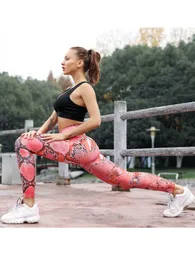 Donne Red Snake Stampato Legins Nuovo allenamento gotico Leggings Sexy Grey Green Verola Yoga Pants High Waist Skinny Hot