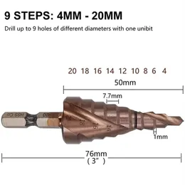 M35 5% Bit de broca de etapa de cobalto HSS para Metal HSS Co 4-20mm Héx hastão