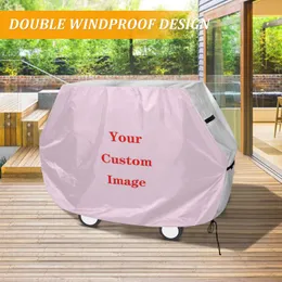 Waterproof Grill Cover Custom image BBQ Grill Outdoor Rainproof Dustproof Heavy Duty Grill Cover for Gas Charcoal Electric Grill