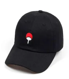 100 Pamuk Japon Anime Naruto Baba Şapkası Uchiha Aile Logosu Nakış Beyzbol Kapakları Siyah Snapback Hip Hop Kadınlar Men6965082