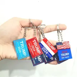 US Election 2024 Pendant Home Decor TRUMP Campaign Slogan Plastic Keychain FY8682
