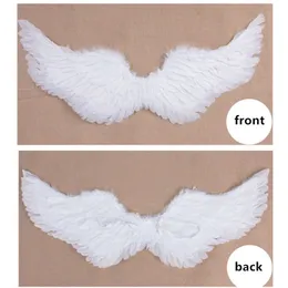 Angel Wings Białe pióra Flying Swallow wykonane Halloween Props Bride Flower Girl Dress Up Cosplay Anime Costume