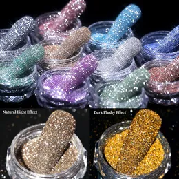 3D Polishing Flakes Nail Enhancement Reflective Broken Glitter Diamond Powder Bounce Powder Glass Micro Diamond Crystal Dust