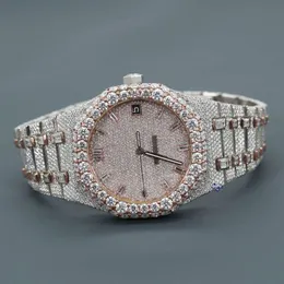 Luxuriös aussehend voll und beobachtet für Männer Frau Top Handwerkskunst einzigartige und teure Mosang Diamond Uhren für Hip Hop Industrial Luxuriöses 78165