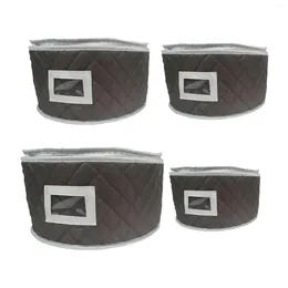 Garrafas de armazenamento 4pcs Recipientes China Copa Bolsa de tigela Organizando capa de concha dura para canecas para canceldura