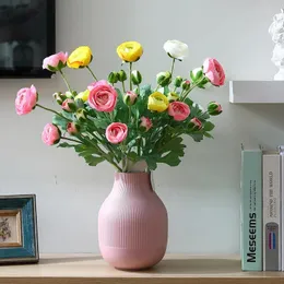 Dekoratif çiçekler lulian simüle yumurta çiçeği yapay iç dekorasyon oturma odası el sahne düzeni çok renkli ipek