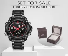 Naviforce Luxury Brand Quartz Männer Beobachten Sie militärische Sportwässlichkeitsmänner039 -Uhren mit Box -Set für Relogio Maskulino2893995