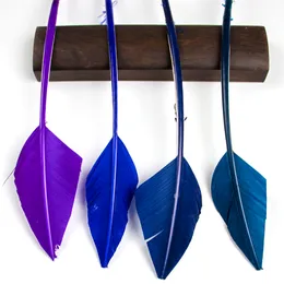 Plumas rômbicas coloridas por penas de ganso natural para cenas para decoração de carnaval de casamentos Jóias Fazendo acessórios para casa DIY 30-35cm