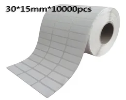 3015mm10000pcs Wärmeübertragung leeres Barcode Labelsart Papierkleber gedruckter Etikett Aufkleber 9530596