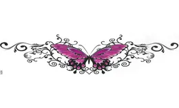 No corpo, arte ladys sternum tatuagem adesivo belezull sexy flores no peito rosa rosa borboleta para mulheres8292169