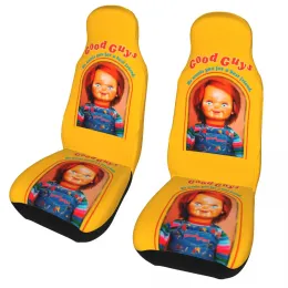 Chucky Retro Movies Copertura per sedili per auto Play's Child's Child's Chucky Automobili Copertine per sedili adatti per auto Accessori per protezione automatica SUV 2 PC