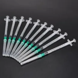 wholesale 100 Pieces/Set 1ml Syringe &18Ga 1.5 Inch Blunt Tip Needle & Protective Cover Cap Kit For Applications in Tight Spots LL