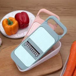 Kitchen Vegetable Cutter Grater 6 in 1 Shredders Multi Slicer Peeler with Basket Fruit Potato Chopper Multifunctional Gadgets