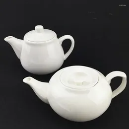 مجموعات Teaware Ceramic Teapot Restaurant El كبير السعة البيضاء 700-1200 مل