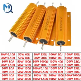 0,1r 0,5r 1r 2r 4r 6r 8r 20r 1KΩj Ohm Resistor 50W 100 W Aluminiowy powłokę metalową odporę na drut 0,01-100k