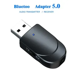 2024 Yeni 3 In 1 Kn330 Bluetooth 5.0 Ses Verici Alıcı İkili USB Bilgisayar TV Adaptörü Araba Hoparlörler için Çift Çıktı Hoparlörler için