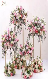 Boden Vasen Blumen Vase Säule Ständer Metall Säule Road Blei Hochzeit Mittelstücke Rack Event Party Weihnachtsdekoration4969536