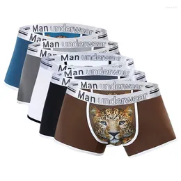 Манширование Monerffi Entrey Men Mense Underwear Mens Lingerie Fashion 3D Print Animal Boxer Boxer Modal Cueca Masculina Sexy