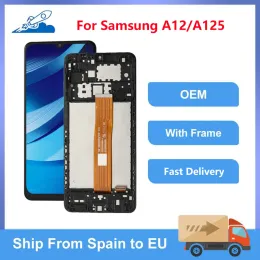 OEM لـ Samsung Galaxy A12 A125F A125M LCD Touch Screen Digitizer Assembly Assembly Replace Parts مع هدية